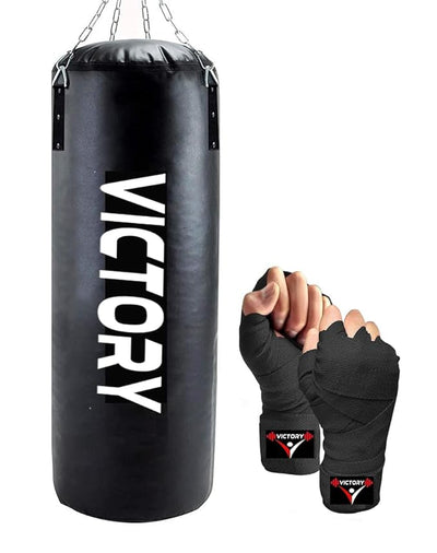 VICTORY Heavy Synthetic Leather Boxing Punching Bag