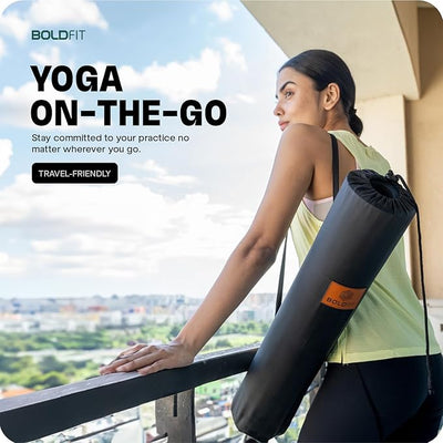 Boldfit Yoga Mat Cover Bag Black Yoga Mat Bag